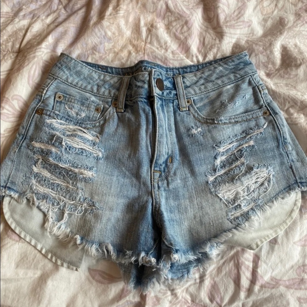American Eagle hi rise festival shorts
